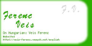 ferenc veis business card